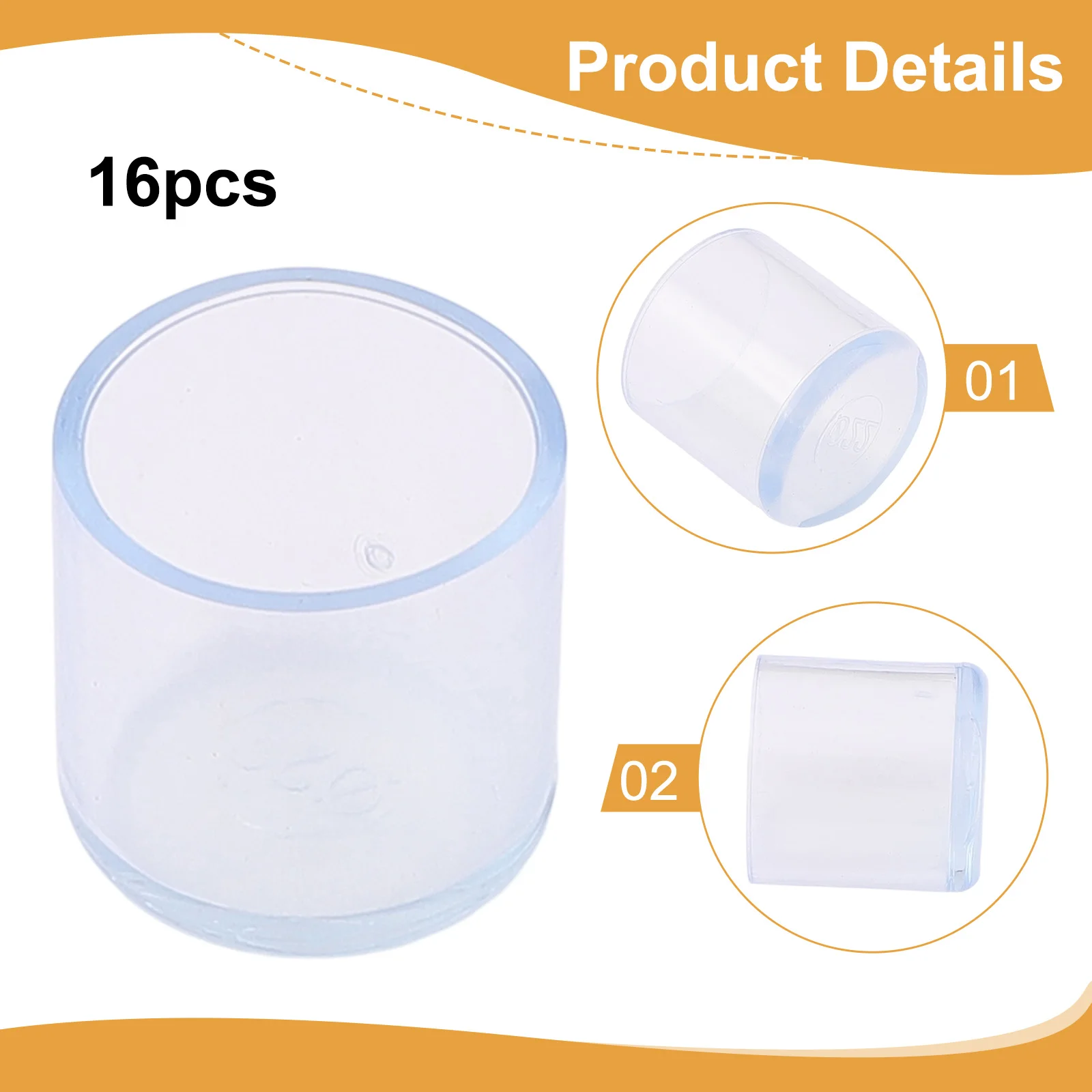 16pcs Chair Leg Cap Rubber Feet Protector Pads Non-slip Furniture Table Covers Furniture Leveling Feet Home Decor