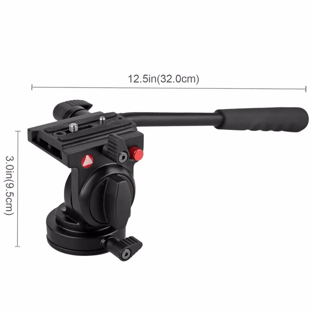 KINGJOY KH-6750 Panoramic Tripod Head Hydraulic Fluid Video Head For Tripod And Monopod Camera Holder Stand SLR DSLR