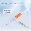Mercury Free Non-toxic Household Clinical Glass Thermometer Celsius Accuracy  Large Screen Body Temperature Fever Indicator 2