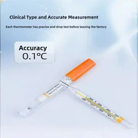 Mercury Free Non-toxic Household Clinical Glass Thermometer Celsius Accuracy  Large Screen Body Temperature Fever Indicator 2