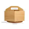 Desktop Organizer Rotatable Wood Multifunctional Art Supply Organizer Desk Storage Caddy for Classroom School Home Office Rulers 6