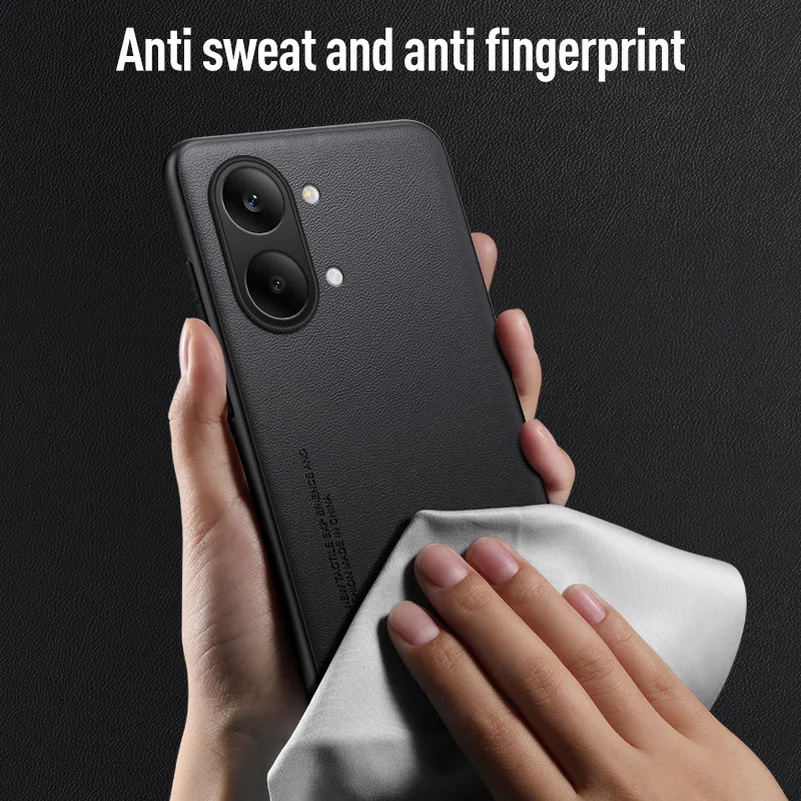 Luxurious Leather Shockproof Phone Case - Pure Color TPU Cover