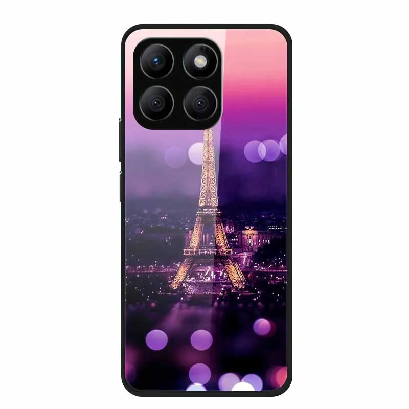 Enhanced Tempered Glass Protective Phone Case with Soft Bumper Design