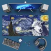 Funny Zoo Van Gogh The Starry Night Mousepad Office Large Mouse Mat Keyboard Mats Rubber PC Computer Game Big Anti-slip Mice Mat 5