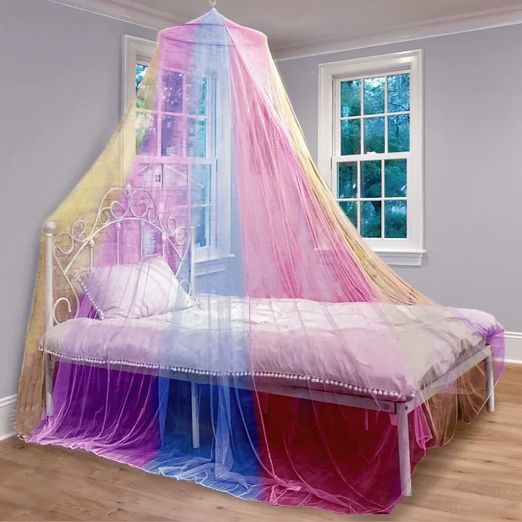 Princess Mosquito Net Rainbow Bed Canopy Polyester Mosquito Net Princess Bed Curtains From Ceiling Bedroom Decor For Girls_voghion.com