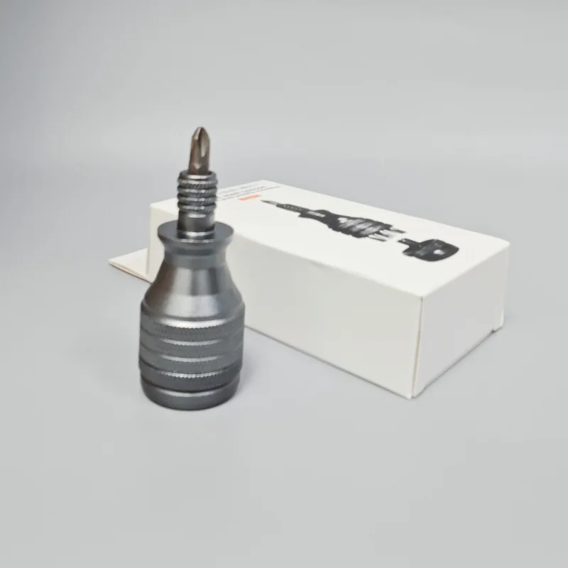 7-in-1 産業用ミニドライバーセット - 高硬度のプラス/マイナスビット付きアルミニウム合金ハンドル多機能 EDC ツール