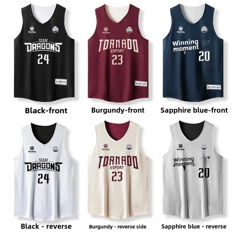 Double-Sided Basketball Uniform Set for Men And Women Quick-Dry American Style Student Summer Sports Team Training Jersey
