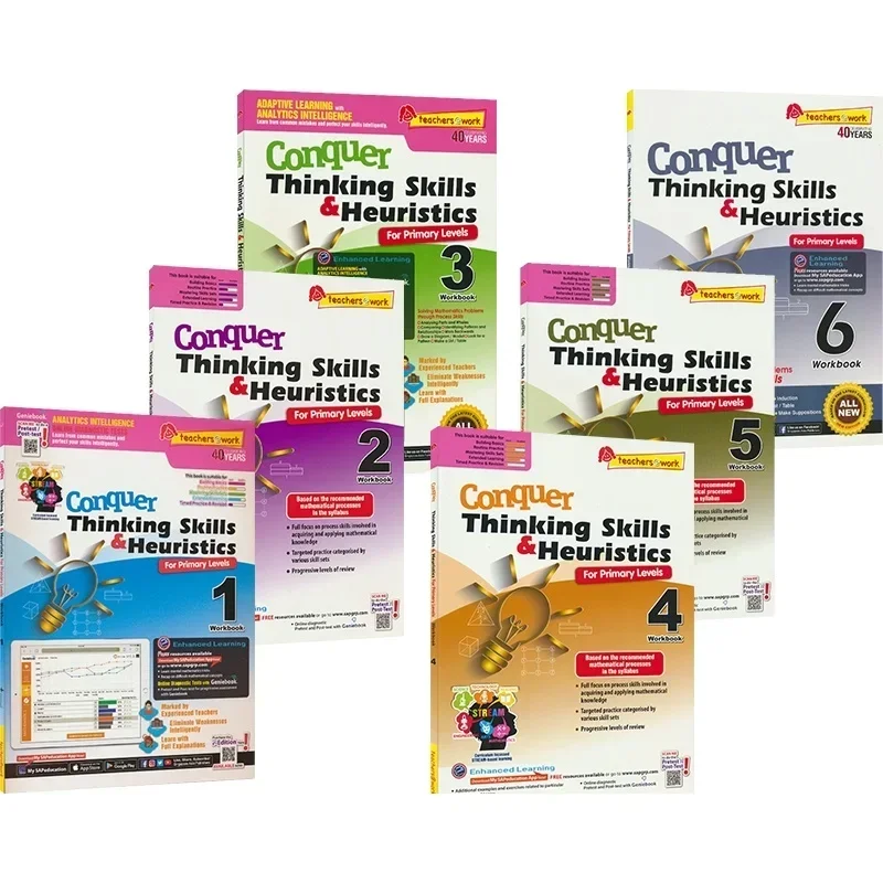 

2022 Arrival SAP Conquer Thinking Skills Amp Heuristics for Primary Students Singapore Textbooks Exercise Book Education Book