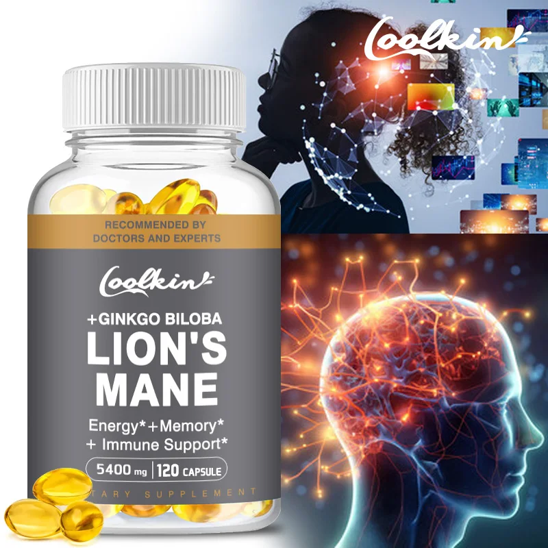 Lions Mane Mushroom Capsules Enhance Immune System Improve Memory Protect Brain Nerves Relieve Stress