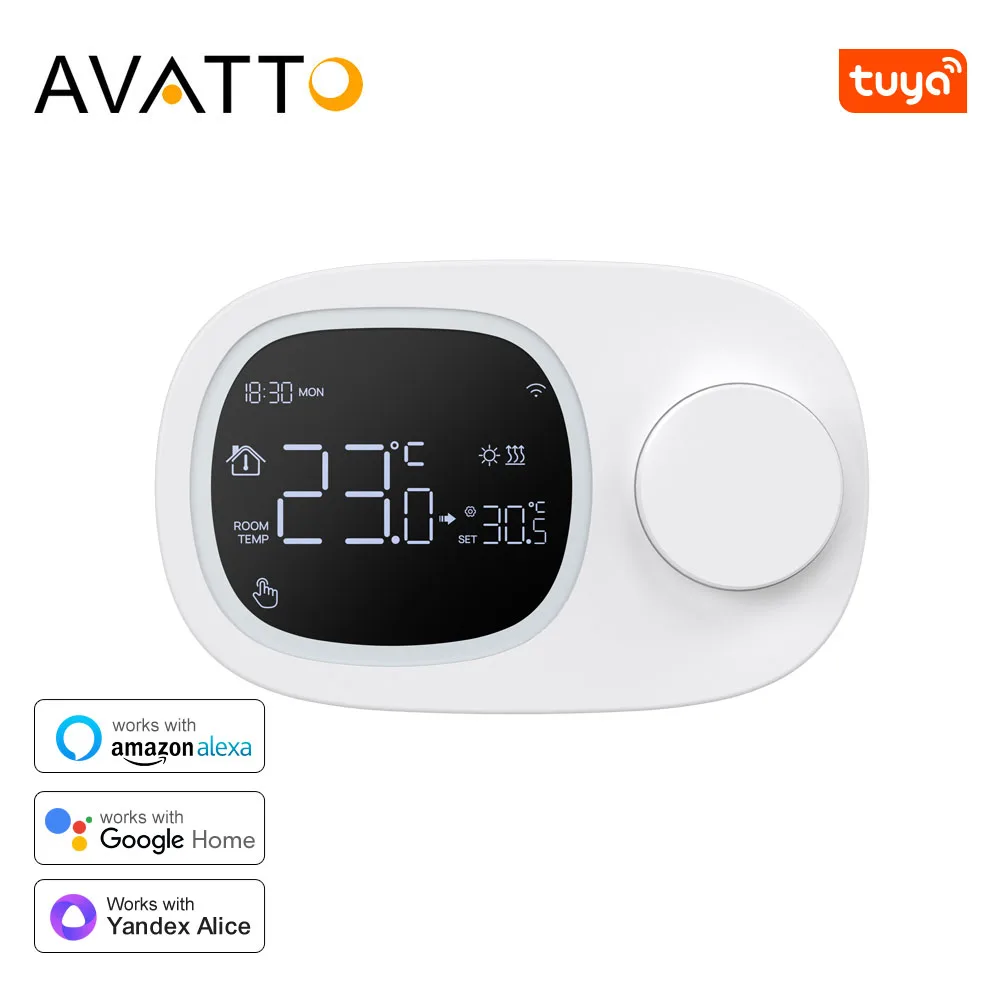 AVATTO Tuya WiFi สมาร์ทเครื่องทําความร้อน/Cooling Thermostat,แบตเตอรี่หม้อต้มแก๊สน้ําอุณหภูมิ Controller สําหรับ Alexa Google Home 1