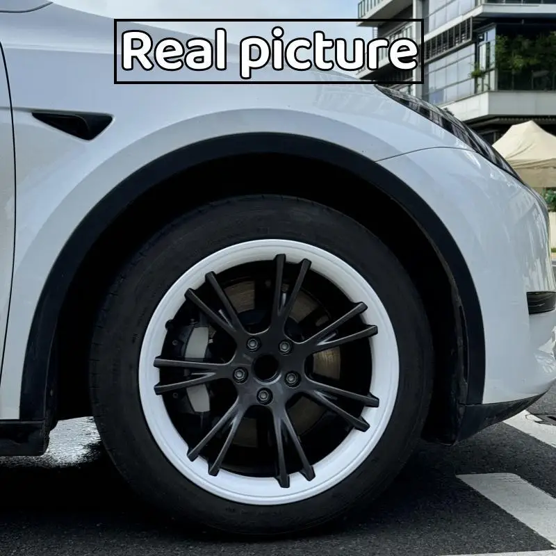 Wheel Hub Covers Wheel Hub Caps 4PCS For Tesla Model Y 19 Inch Rim Wheel Hub Protection Patch Protector Hubcaps Parts Automobile Cover Cap Accessories