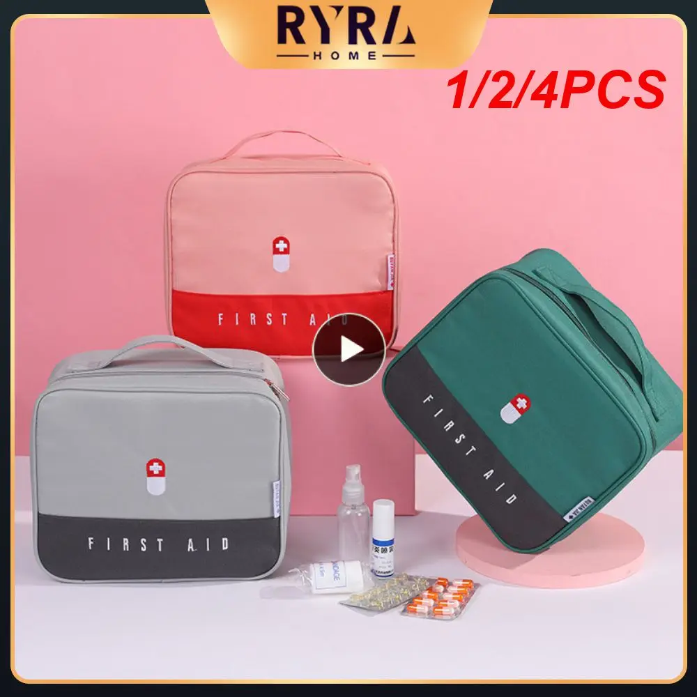 

1/2/4PCS Large-Capacity Thickened Box Layered Family First Aid Kit Boxes Cabinet Portable Fabric