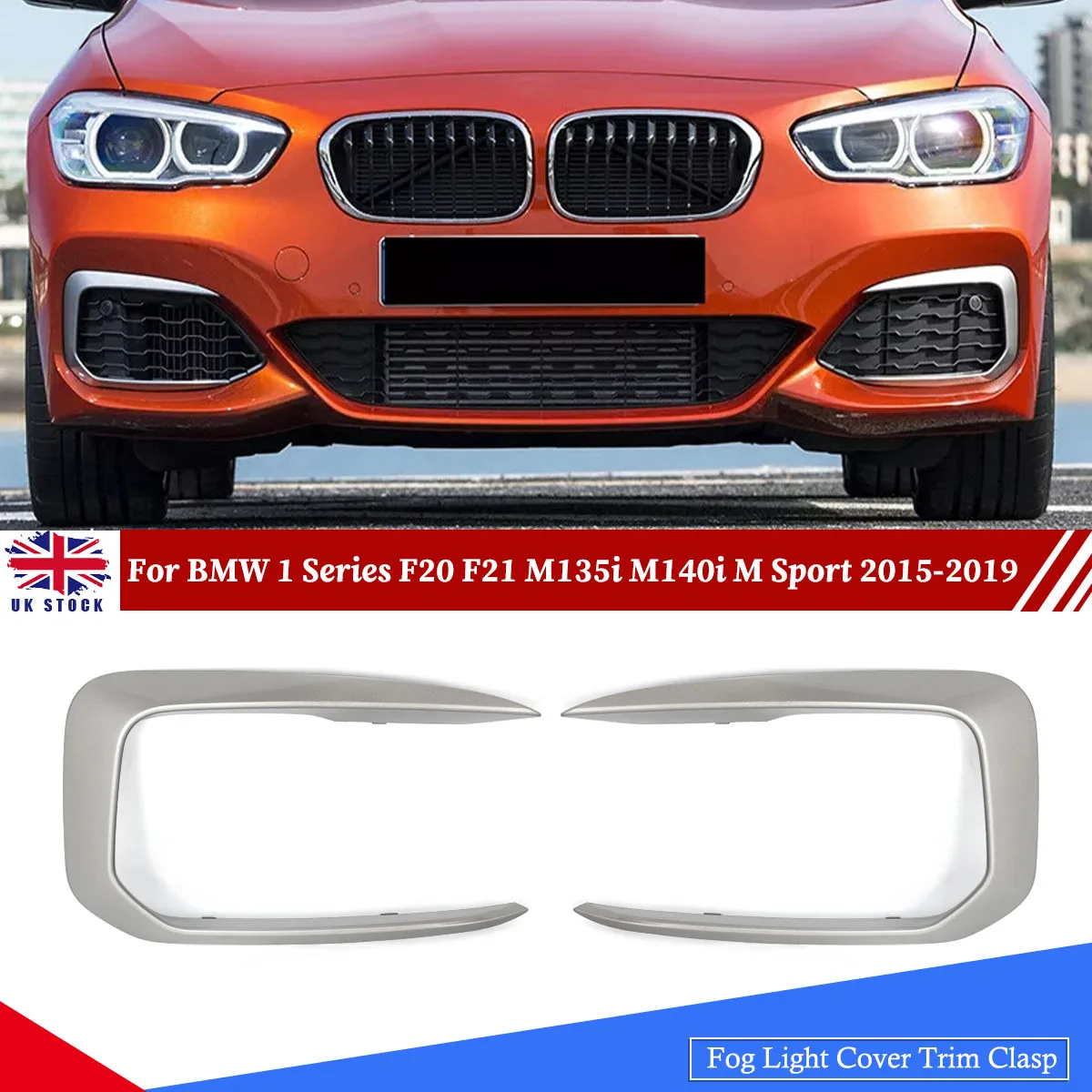 For BMW F20 F21 M Sport M135i M140i 114d 116d 118d 120d 125d Lci 2015-2019 Front Bumper Grill Trim Clasp Fog Light Frame