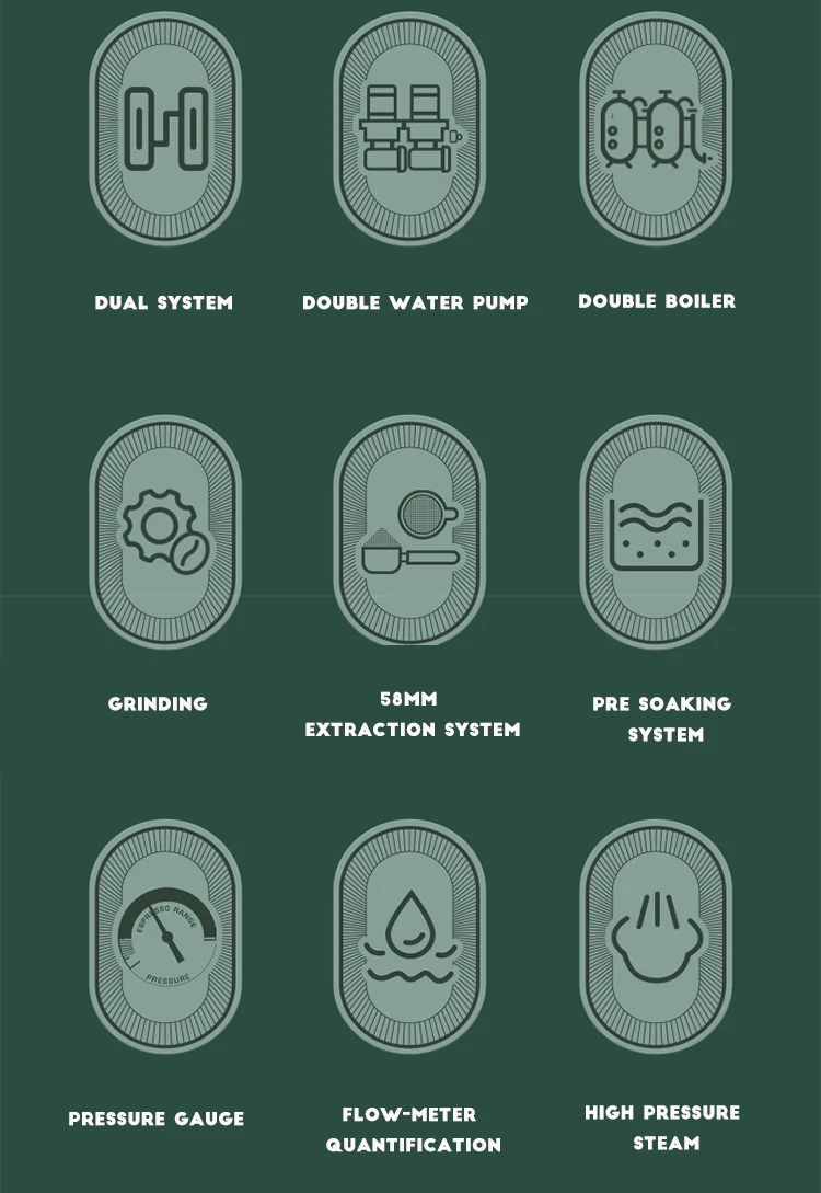 Description Picture 3 of itemEspresso Machine With Grinder, Professional Espresso Maker With Milk Frother Steam Wand, Barista Latte Machine