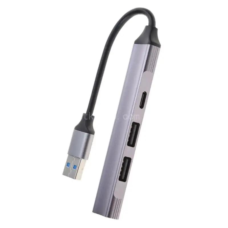 키보드 휴대폰 태블릿용 4 in 1 USB TypeC 허브 USB 어댑터 알루미늄 합금
