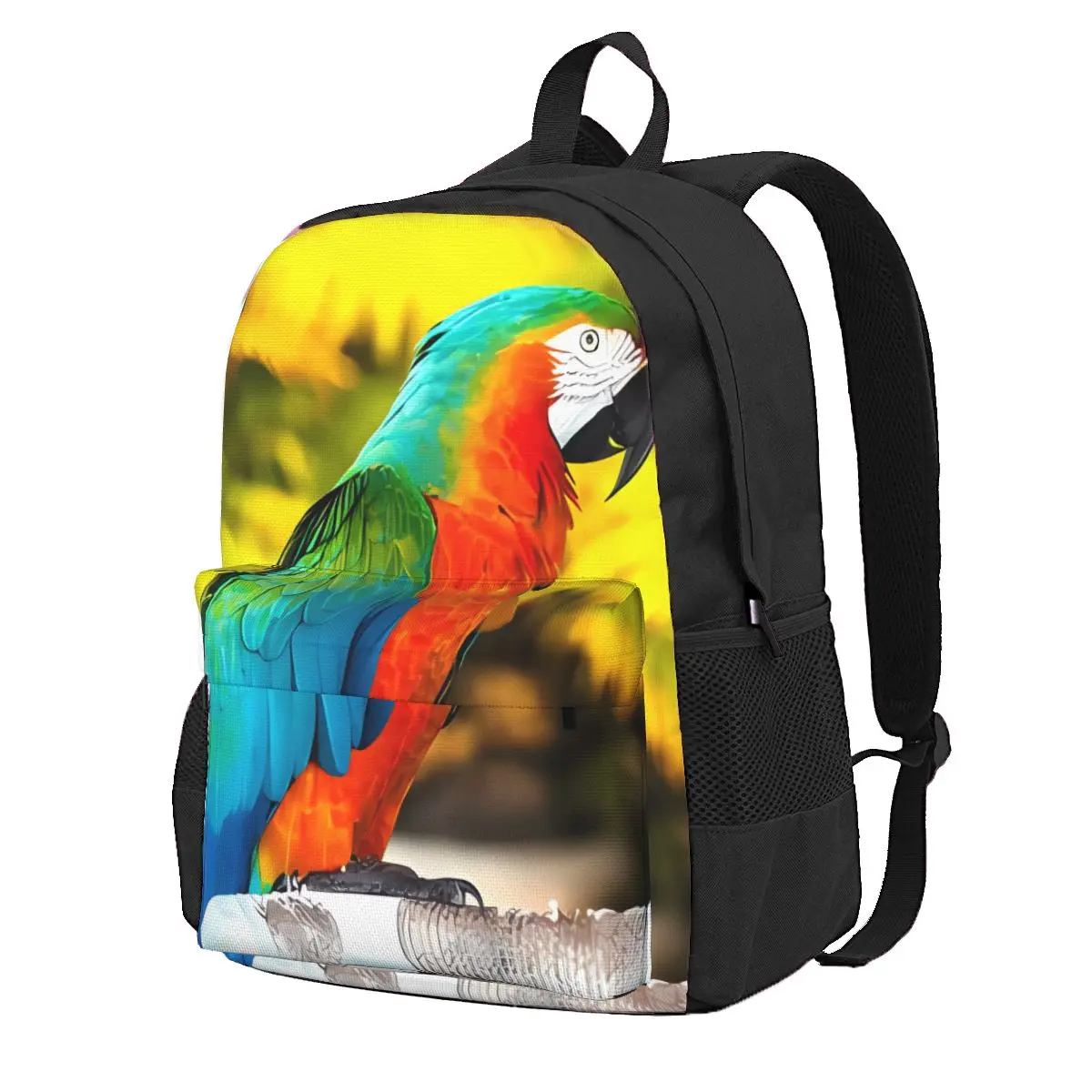 

Студенческий рюкзак с принтом в виде попугая, мужской и женский рюкзак для путешествий, Студенческая сумка