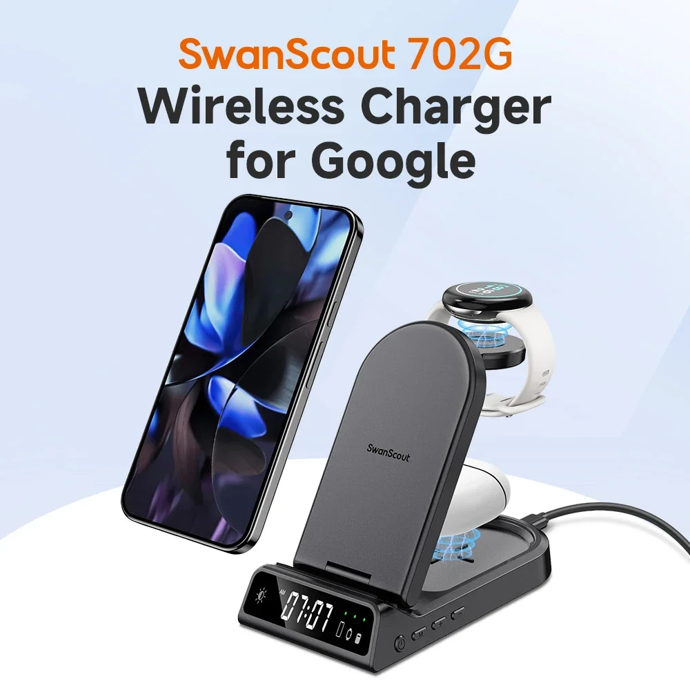 SwanScout 702G Wireless Charger for Pixel Watch Charging