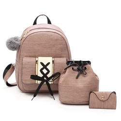 2023 New Casual Women's PU Leather Backpack High Quality Student Schoolbag
