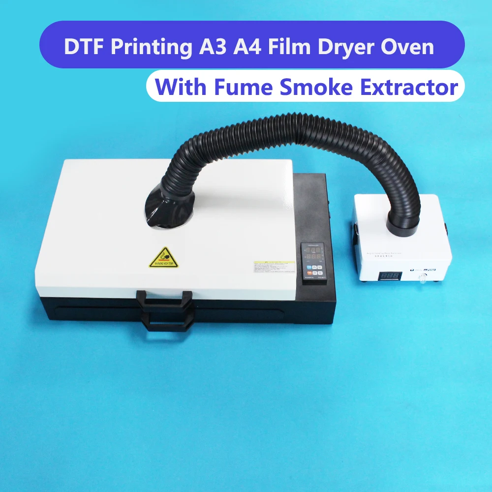 

DTF Printing Oven Baker With Fume Smoke Filter Extractor Purification Direct To Film Oven Heater Baking Smoke Centreifugal