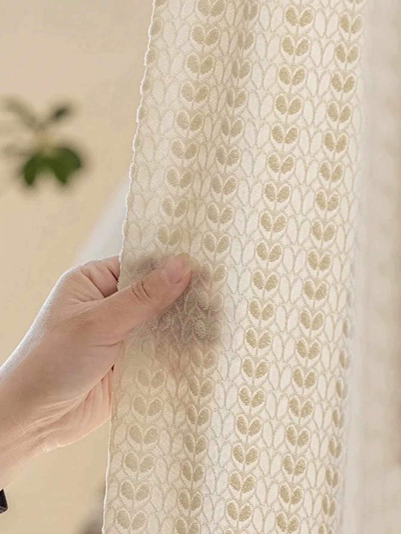 French curtains, gauze curtains, retro living room relief, light luxury, high-end window screens 3
