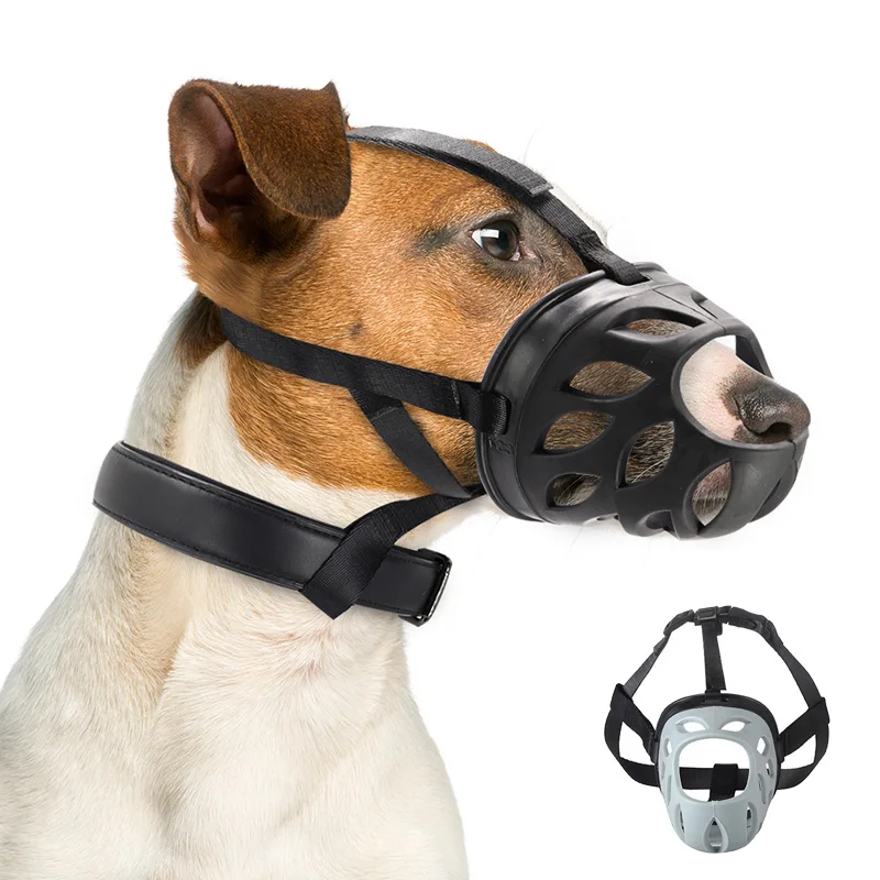 Safety Silicone Pet Mask Muzzle for Medium Large Dogs Adjustable Big