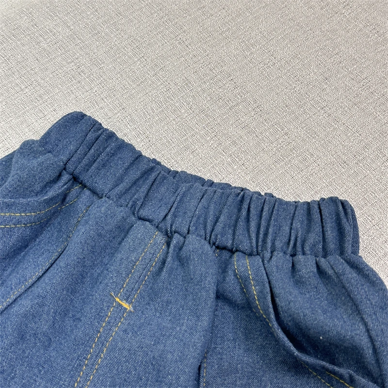 طقم ملابس صيفية للأولاد الصغار ، بلون سادة ، مخطط...