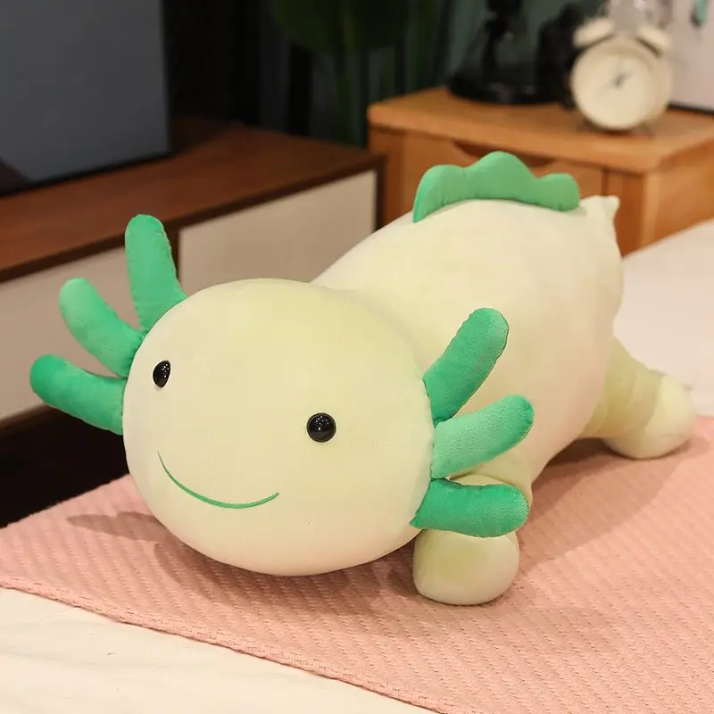 thumbnail image 1 of Giant Colorful Newt Plush Toy Stuffed Cute Axolotl Salamander Fuzzy Long Plush Fish Appeasing Long Pillow Cushion Kids Gift, 1 of 5