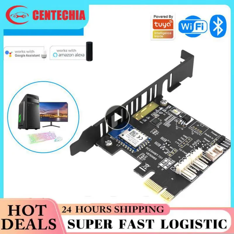 

Переключатель переключения питания для ПК Tuya, Wi-Fi, 1X PCIE карта для удаленного управления через компьютерное приложение, поддержка Alexa Home