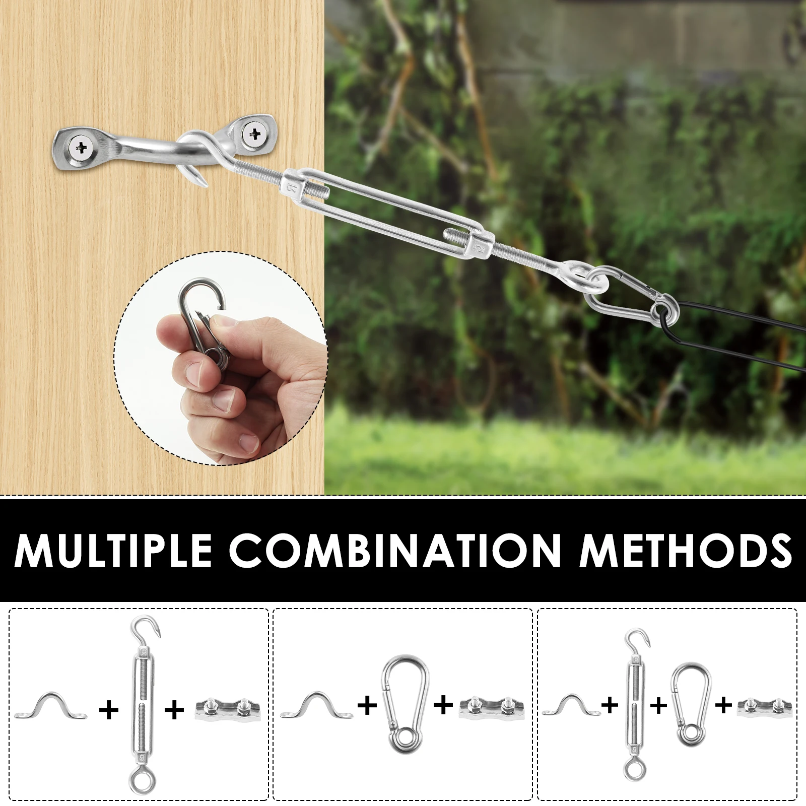 Stainless Steel Cable Rope Kit for Balcony Railing Garden Fence