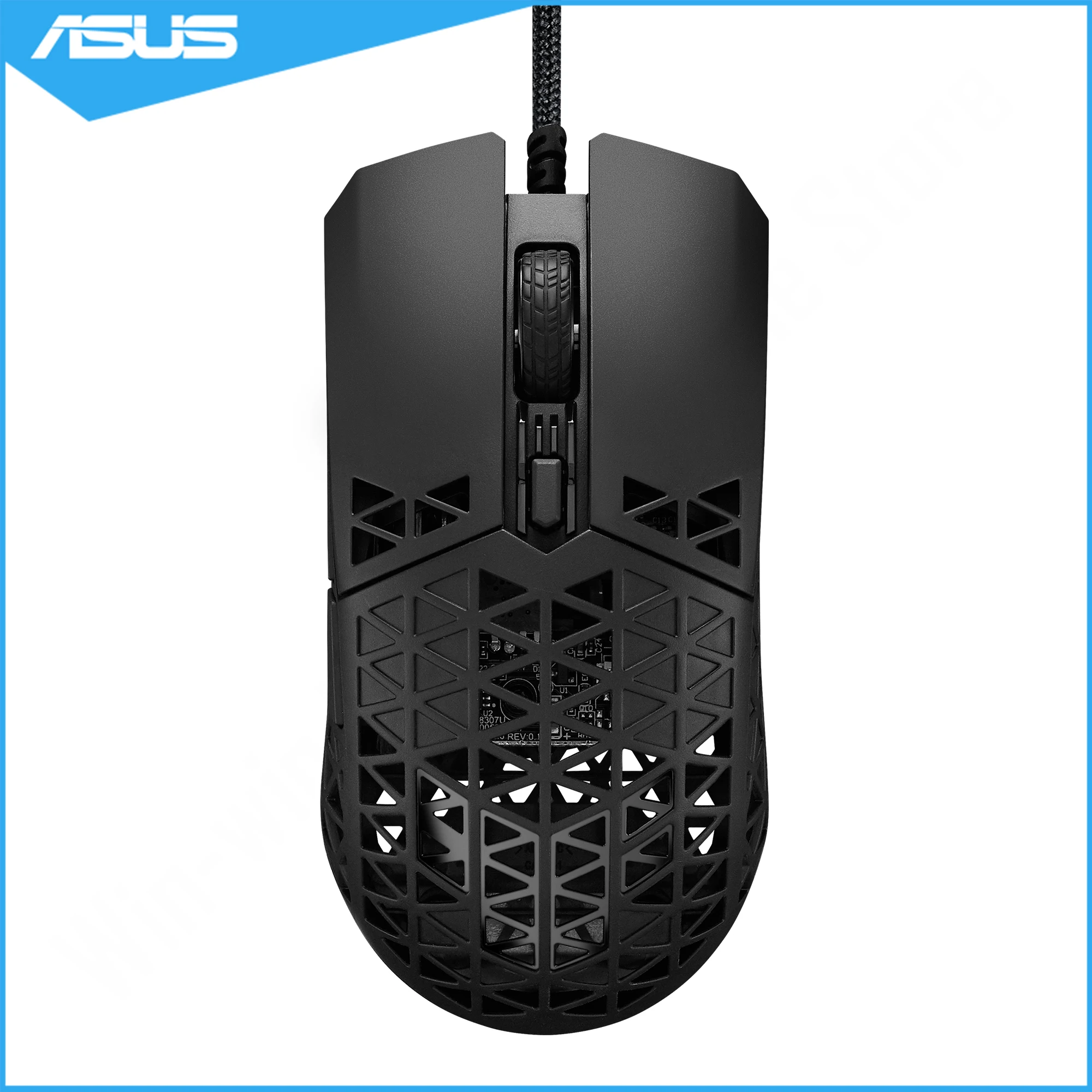

Игровая мышь ASUS TUF Gaming M4 Air, легкая игровая мышь, 16000 точек/дюйм, программируемые кнопки, ультралегкий корпус 47g, водонепроницаемость IPX6