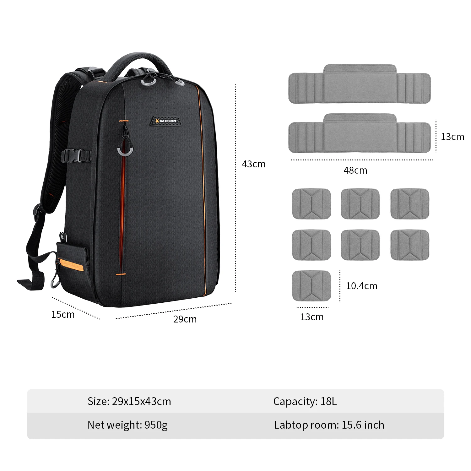 Concept Mochila Câmera Profissional Grande Capacidade Impermeável Fotografia Bolsa Câmera Dslr Laptop Tripé Bolsas 156 k & f - Image 3