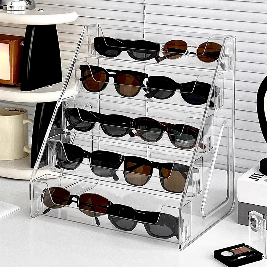 Sunglasses storage box, acrylic ladder bracket, frame, myopia glasses, sunglasses storage ladder rack 4