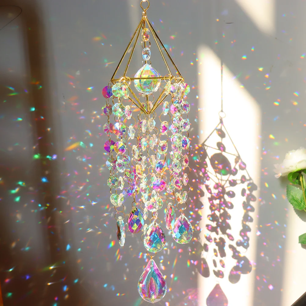 Suncatcher Crystal Pendant Window Ornament Crystal Wind Chimes Home Garden Decoration