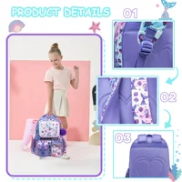 Cute Backpack for Girls Backpacks for Elementary Preschool Students Kids School Cute Backpack Lunch Bag and Penbag 4