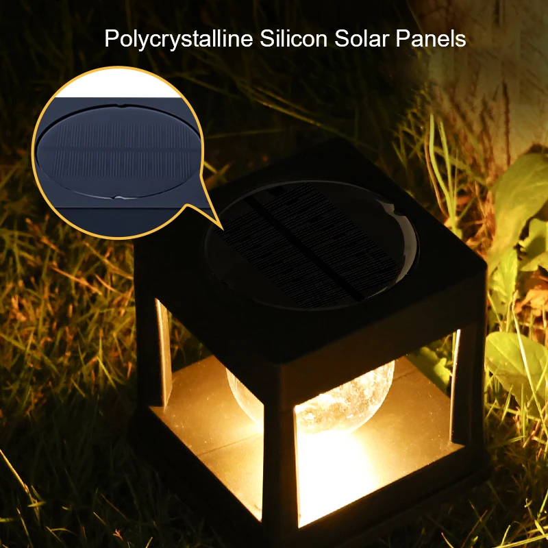 YVAMNAD Solar Außenpfostenleuchte – Quadratische Säulenkappenleuchte, IP65 Wasserdicht, In Verschiedenen Größen