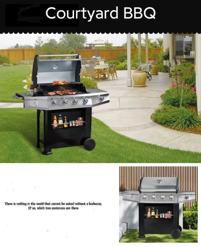 Cortile balcone barbecue all'aperto stufa gas domestico gas liquefatto  grill stufato forno - AliExpress