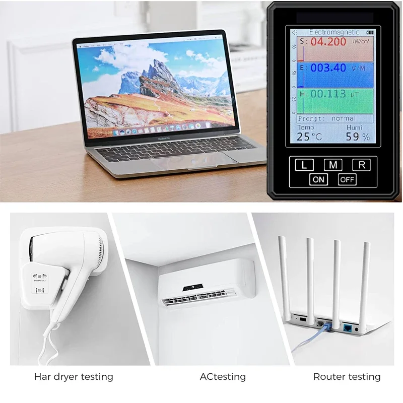 Portable Radiation Dosimeter Monitor Tester EMF Meter XR-2 PRO Handheld Electromagnetic Field Radiation Detector Tester