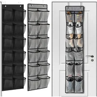 Hanging shoe rack organizer Over the Door Shoe Organizer 12/14 Large Breathable Mesh Pockets slippers organizer shoe storage 1