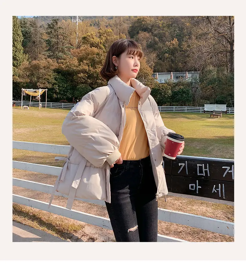 2023 New Women Down Jacket Short Temperamental Cotton-Padded Coat Winter Cotton Dress Loose Comfortable Coat