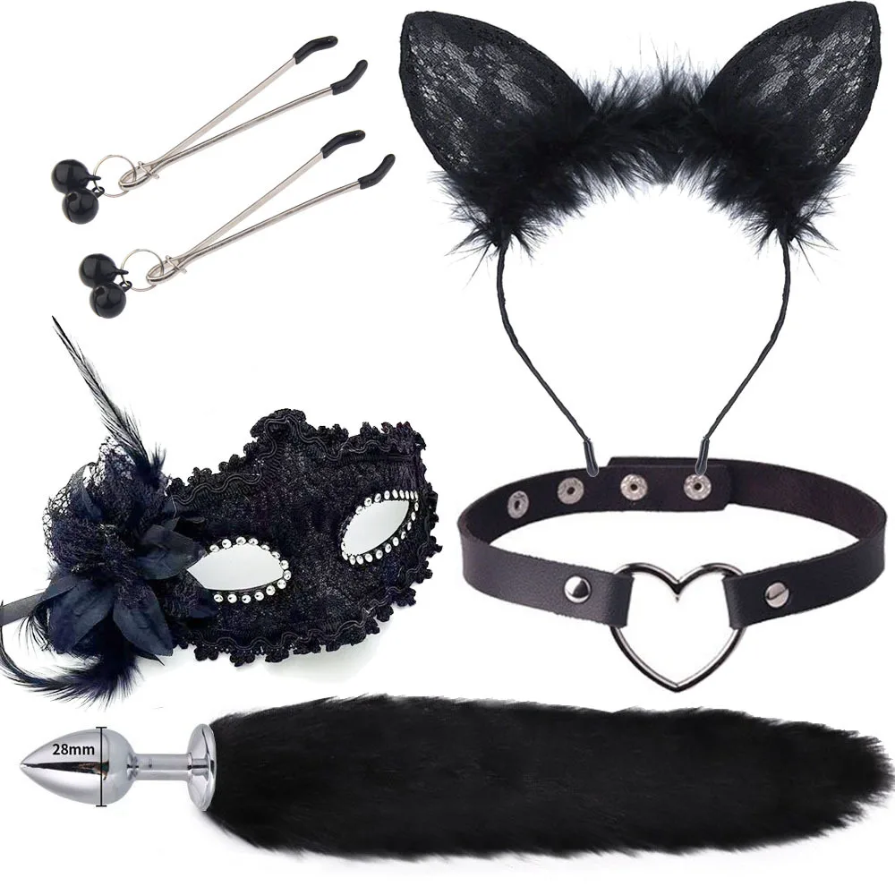 Fox Anální s vlásenkou Bdsm Hračka Flirtování Kovový Anální Kolík Ocas Sex Hračky pro Ženy Muže Páry Cosplay Herní Obchod_voghion.com