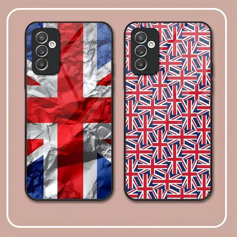 Inghilterra British English Uk Flag Phone Case Glass Per Samsung A52 A22 A51 A12 A32 A42 S22 S21 S21Fe S20 Ultra Note 20 10 Pro Plus