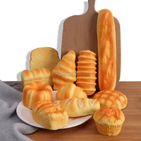 1pcs Artificial Simulation Bread Fake Food Model French Baguette Toast Cake Bakery Kids Play Kitchen Toys Boy Girl Pretend Baker 1