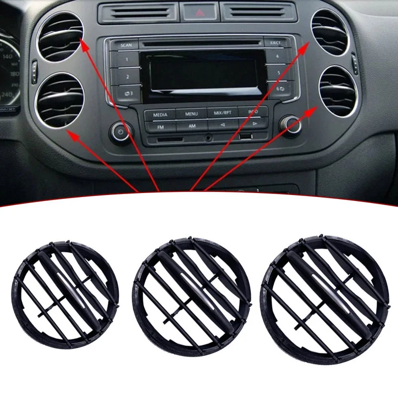 Car Air Conditioner Instrument Panel Air Vent ac air conditioner vent grille Folding Fitting for Volkswagen Tiguan 2010- Instrument Desk A/C Outlet Tuyere