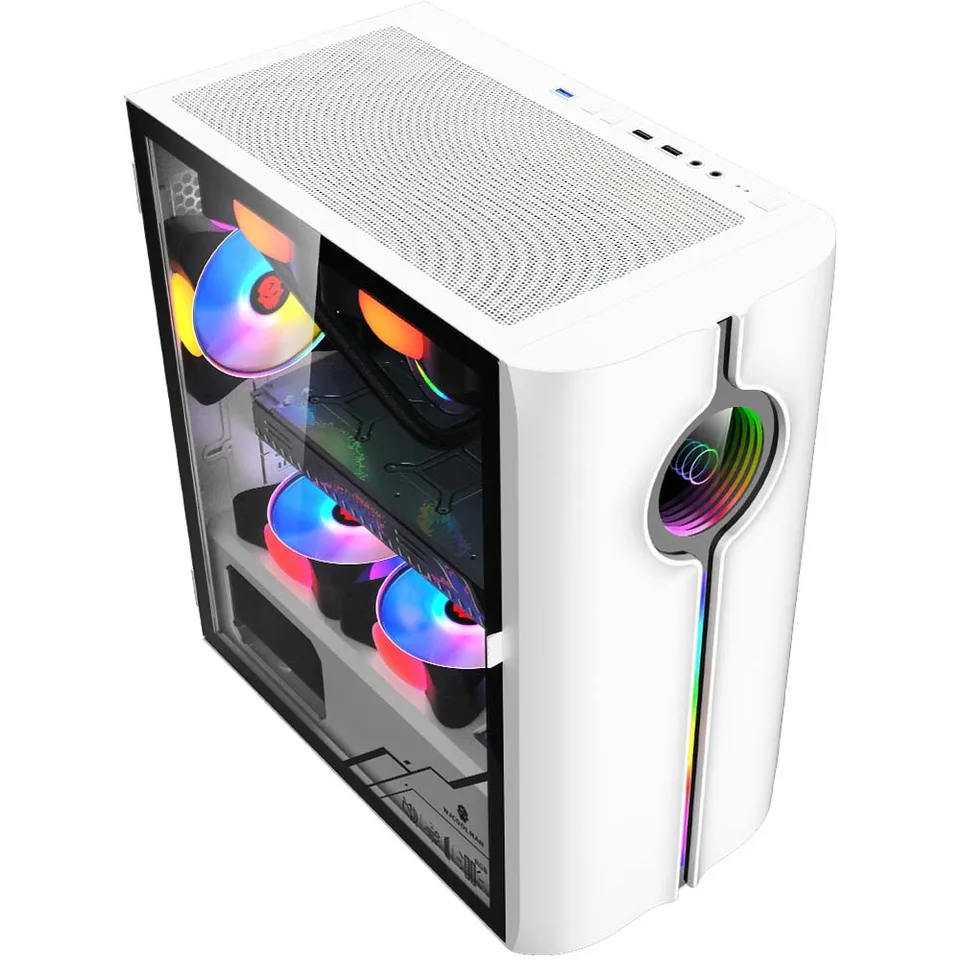 Unlimited Player White Gaming Computer Case