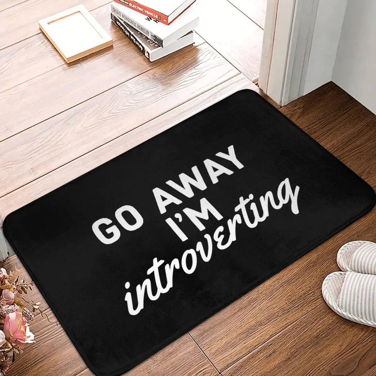 

GO AWAY Letter Print Door Mat Welcome Mat Anti-slip Bedroom Living Room Hallway Carpet Soft Bathroom Area Rug Room Decor