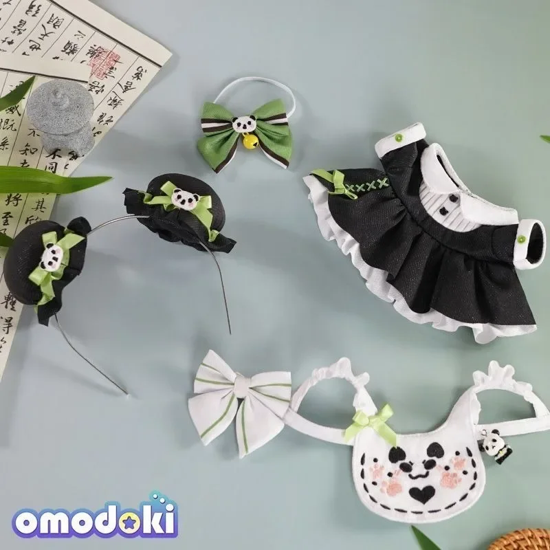 20cm cotton doll doll clothing Zhizhu Changle doll panda maid plush clothes 5