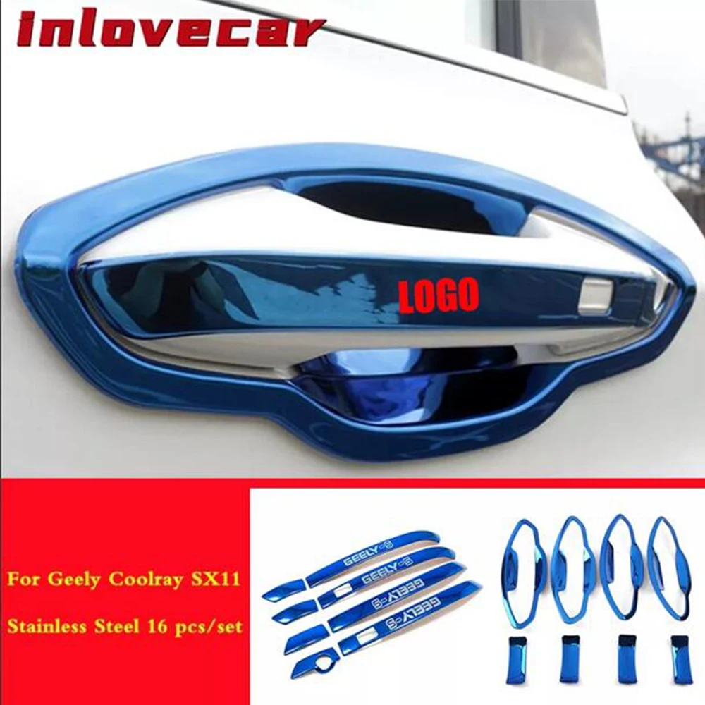 

For Geely Coolray sx11 stainless steel exterior door handle cover car door Bowl styling frame trim body decoration accessories