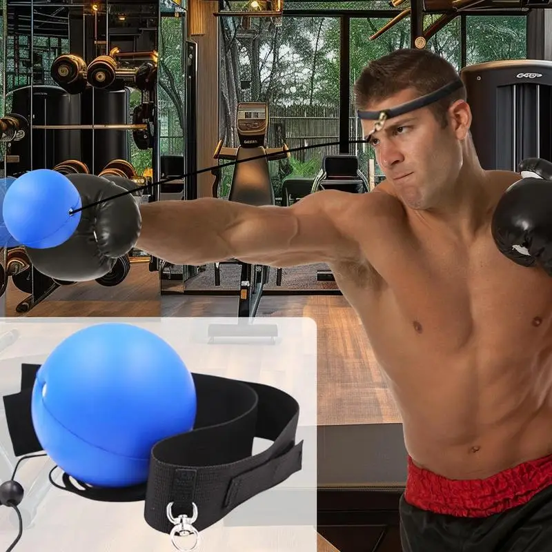 Boxing Reflex Ball Men's Boxing Reflex Ball Headband Interactive Boxball Integration Set Training Accessories