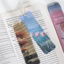 

20sheets Landscape Pattern Bookmarks Forest Moon Sulfuric Acid Paper Notebook Index Paper Reading Book Marks Book Gift Labels