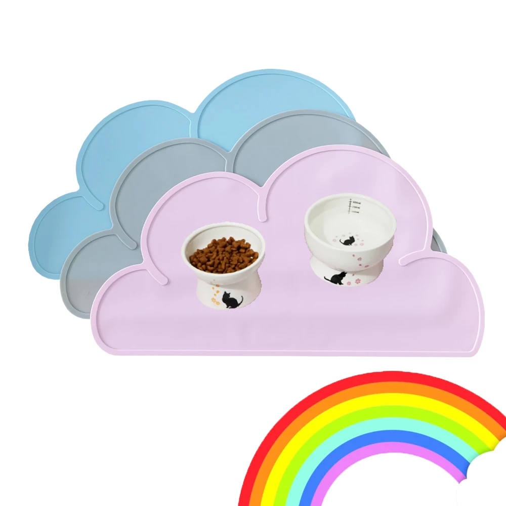 Silicone Tablemats Kids Placemats Cloud Shape Placemat Non Slip